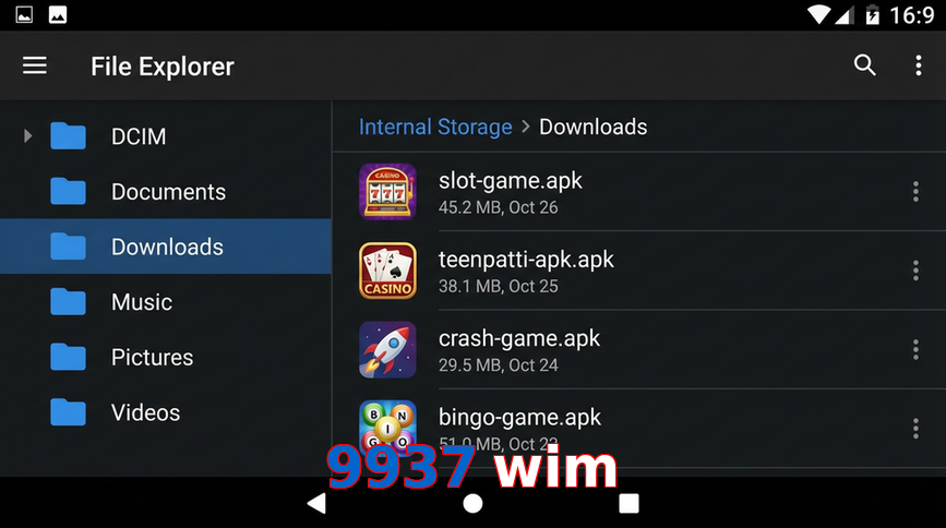Main screen of 9937 Wim gameapk page for PK players